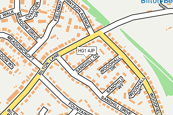 HG1 4JP map - OS OpenMap – Local (Ordnance Survey)