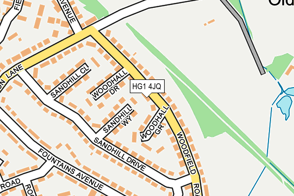 HG1 4JQ map - OS OpenMap – Local (Ordnance Survey)