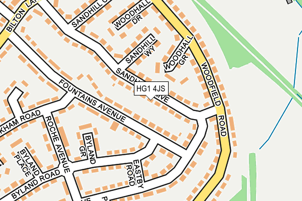 HG1 4JS map - OS OpenMap – Local (Ordnance Survey)