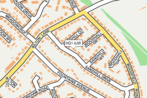 HG1 4JW map - OS OpenMap – Local (Ordnance Survey)