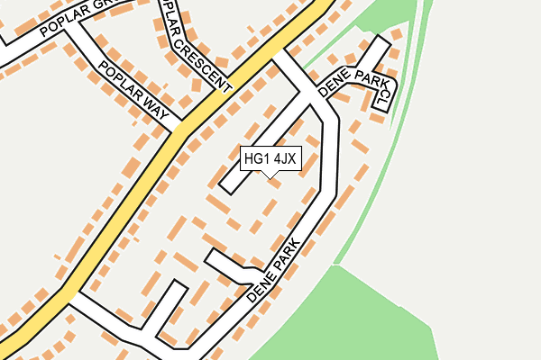 HG1 4JX map - OS OpenMap – Local (Ordnance Survey)