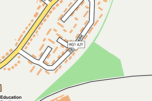 HG1 4JY map - OS OpenMap – Local (Ordnance Survey)