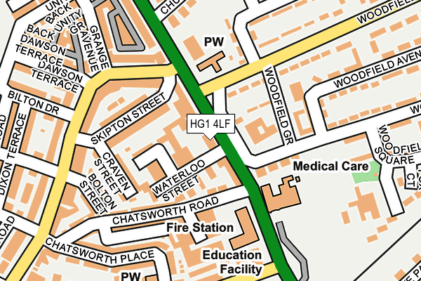 HG1 4LF map - OS OpenMap – Local (Ordnance Survey)