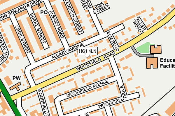 HG1 4LN map - OS OpenMap – Local (Ordnance Survey)