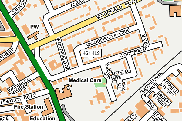 HG1 4LS map - OS OpenMap – Local (Ordnance Survey)