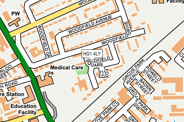 HG1 4LY map - OS OpenMap – Local (Ordnance Survey)