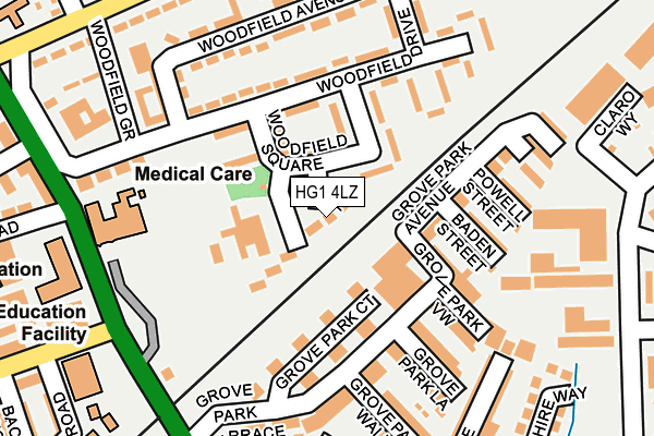 HG1 4LZ map - OS OpenMap – Local (Ordnance Survey)