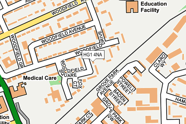 HG1 4NA map - OS OpenMap – Local (Ordnance Survey)