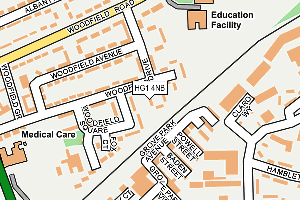 HG1 4NB map - OS OpenMap – Local (Ordnance Survey)