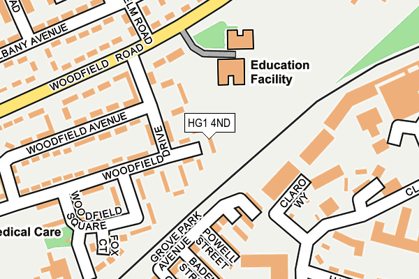HG1 4ND map - OS OpenMap – Local (Ordnance Survey)