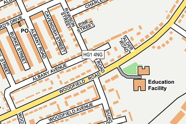 HG1 4NG map - OS OpenMap – Local (Ordnance Survey)