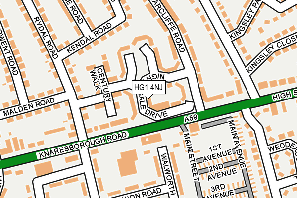 HG1 4NJ map - OS OpenMap – Local (Ordnance Survey)