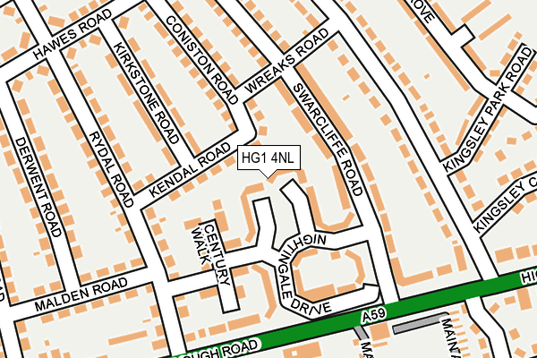 HG1 4NL map - OS OpenMap – Local (Ordnance Survey)