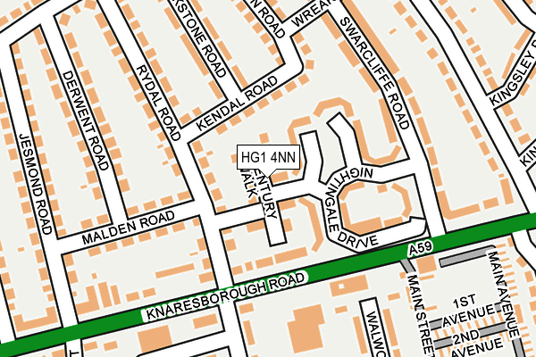 HG1 4NN map - OS OpenMap – Local (Ordnance Survey)