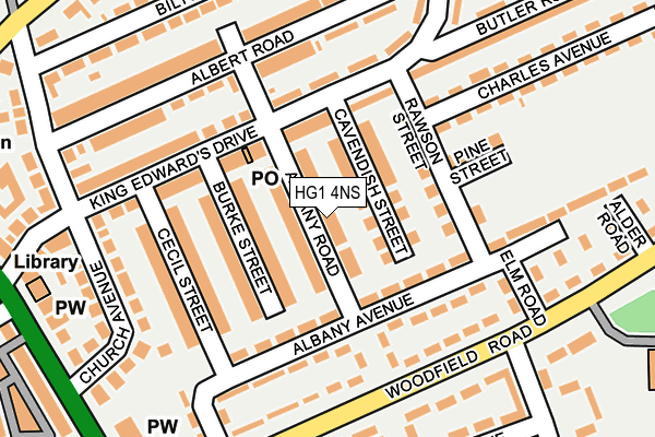 HG1 4NS map - OS OpenMap – Local (Ordnance Survey)