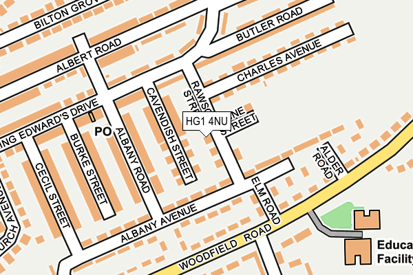 HG1 4NU map - OS OpenMap – Local (Ordnance Survey)