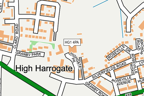 HG1 4PA map - OS OpenMap – Local (Ordnance Survey)