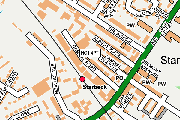 HG1 4PT map - OS OpenMap – Local (Ordnance Survey)