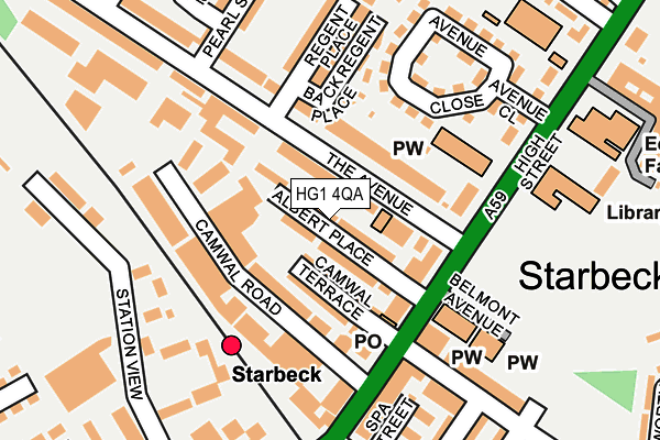 HG1 4QA map - OS OpenMap – Local (Ordnance Survey)