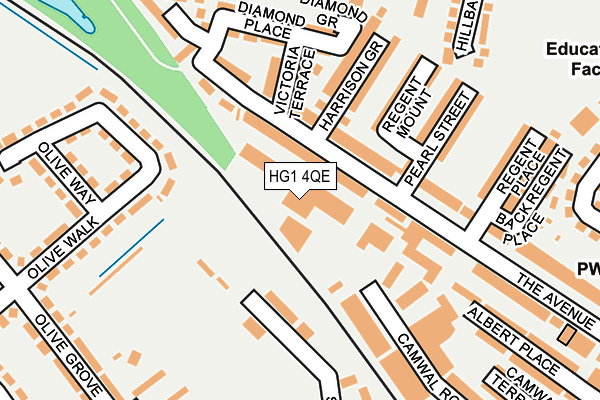 HG1 4QE map - OS OpenMap – Local (Ordnance Survey)