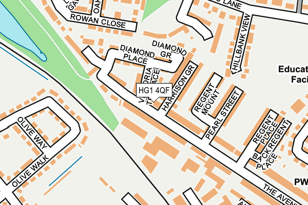 HG1 4QF map - OS OpenMap – Local (Ordnance Survey)