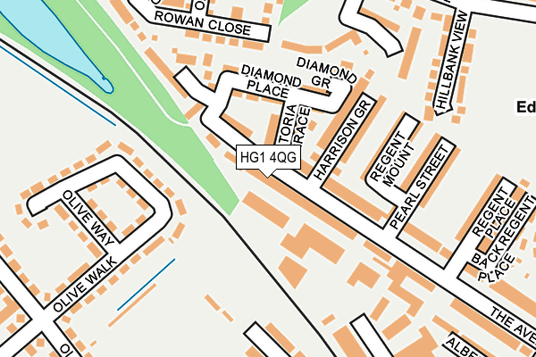 HG1 4QG map - OS OpenMap – Local (Ordnance Survey)