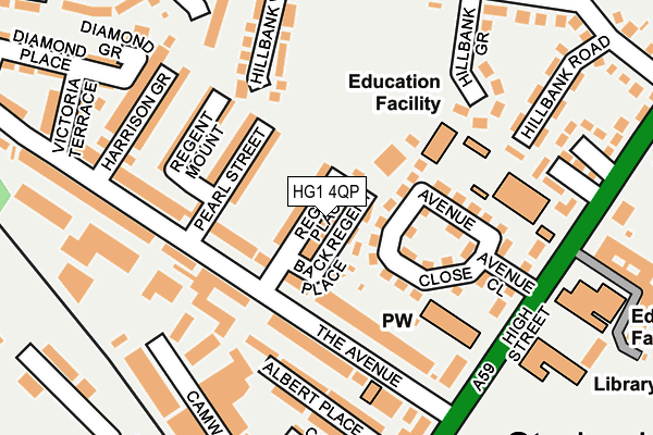 HG1 4QP map - OS OpenMap – Local (Ordnance Survey)