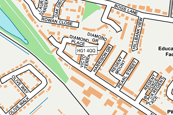 HG1 4QQ map - OS OpenMap – Local (Ordnance Survey)