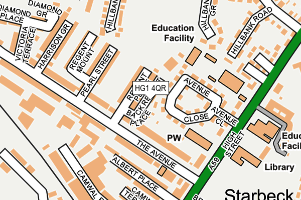 HG1 4QR map - OS OpenMap – Local (Ordnance Survey)