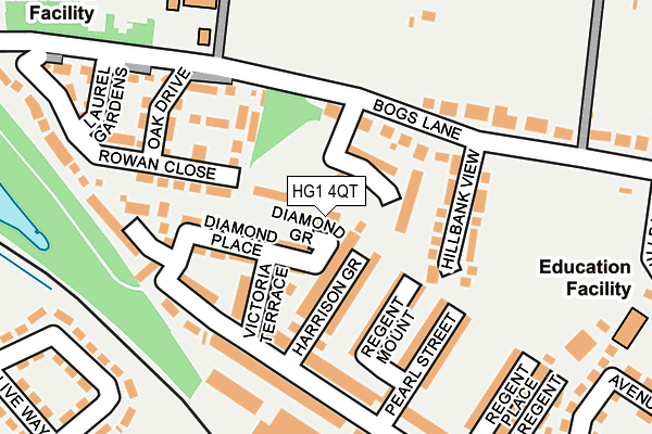 HG1 4QT map - OS OpenMap – Local (Ordnance Survey)