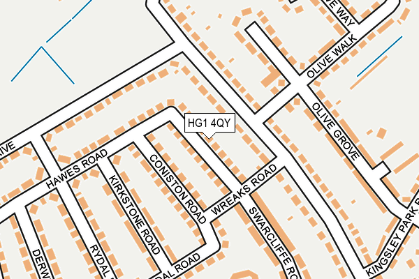 HG1 4QY map - OS OpenMap – Local (Ordnance Survey)