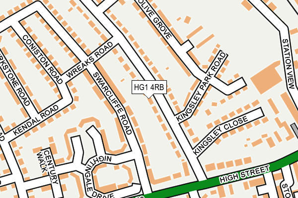 HG1 4RB map - OS OpenMap – Local (Ordnance Survey)