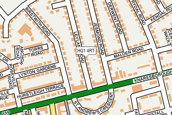 HG1 4RT map - OS OpenMap – Local (Ordnance Survey)