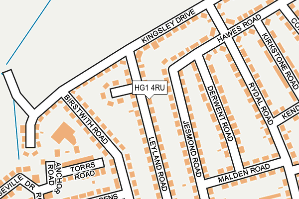HG1 4RU map - OS OpenMap – Local (Ordnance Survey)