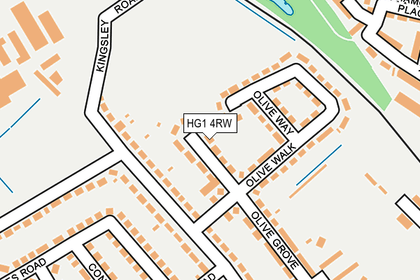 HG1 4RW map - OS OpenMap – Local (Ordnance Survey)