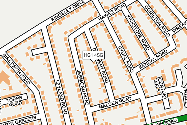 HG1 4SG map - OS OpenMap – Local (Ordnance Survey)