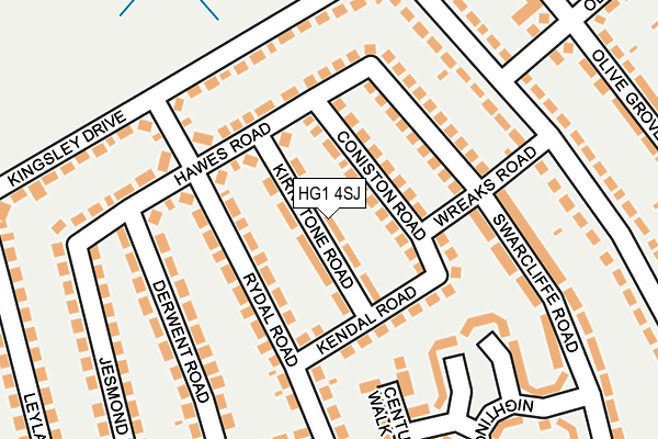 HG1 4SJ map - OS OpenMap – Local (Ordnance Survey)