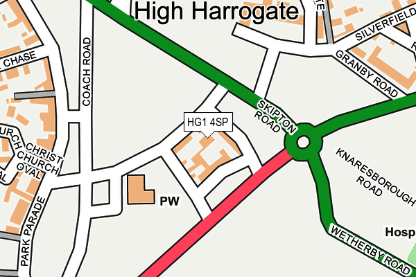 HG1 4SP map - OS OpenMap – Local (Ordnance Survey)