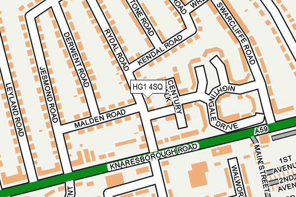 HG1 4SQ map - OS OpenMap – Local (Ordnance Survey)