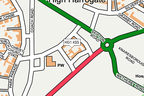 HG1 4SS map - OS OpenMap – Local (Ordnance Survey)