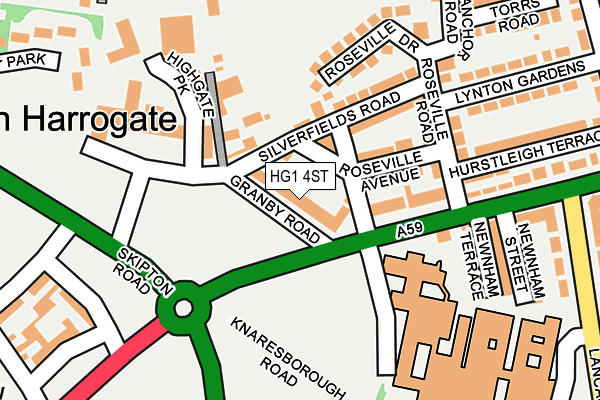 HG1 4ST map - OS OpenMap – Local (Ordnance Survey)