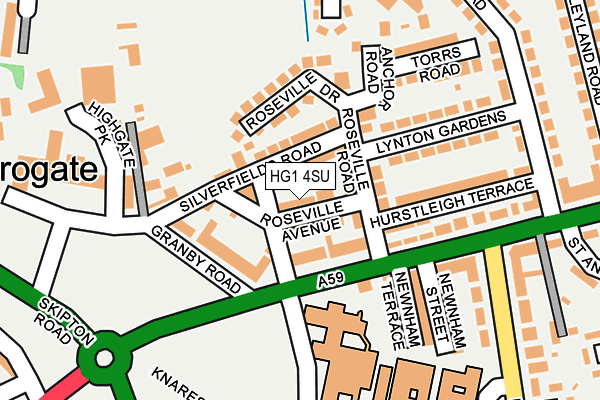 HG1 4SU map - OS OpenMap – Local (Ordnance Survey)