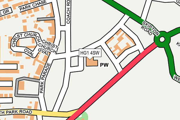 HG1 4SW map - OS OpenMap – Local (Ordnance Survey)