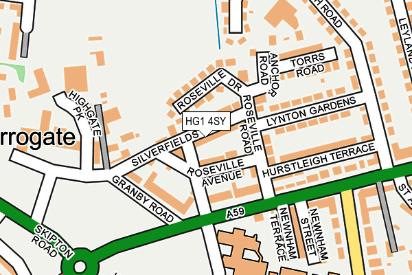 HG1 4SY map - OS OpenMap – Local (Ordnance Survey)