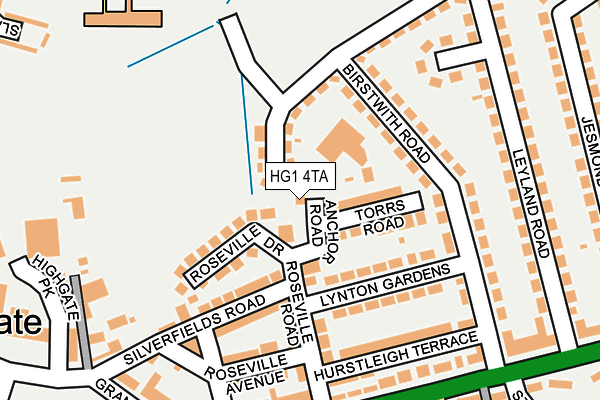 HG1 4TA map - OS OpenMap – Local (Ordnance Survey)