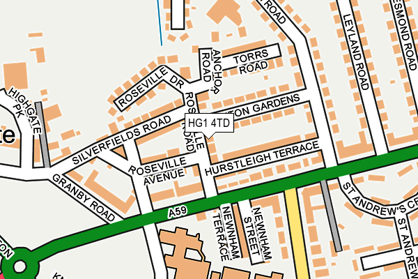 HG1 4TD map - OS OpenMap – Local (Ordnance Survey)