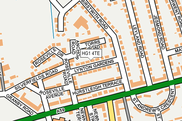 HG1 4TE map - OS OpenMap – Local (Ordnance Survey)