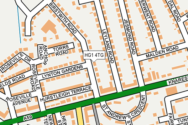 HG1 4TG map - OS OpenMap – Local (Ordnance Survey)