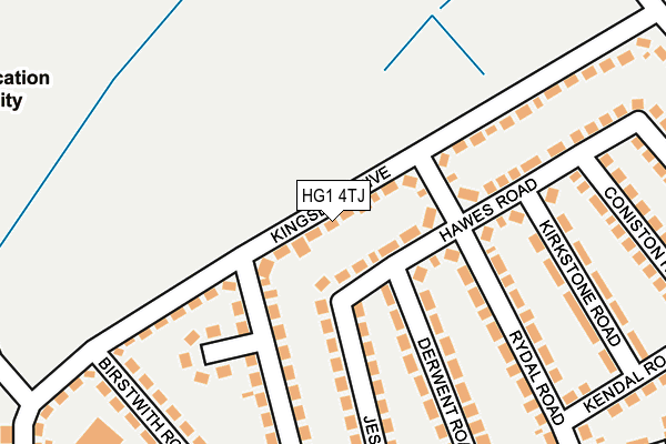 HG1 4TJ map - OS OpenMap – Local (Ordnance Survey)