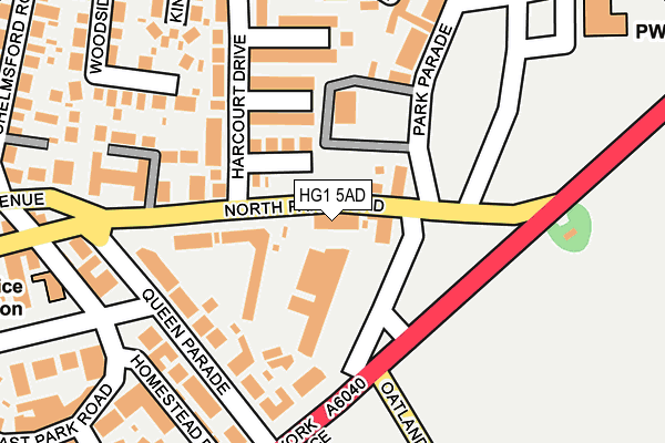 HG1 5AD map - OS OpenMap – Local (Ordnance Survey)